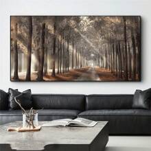 1 Pieza de Pintura en Lienzo de Sol Natural, Póster de Árbol, Arte de Pared de Paisaje Forestal, Impresión Escandinava, Decoración del Hogar, Sin Marco - transparente - Ver 8
