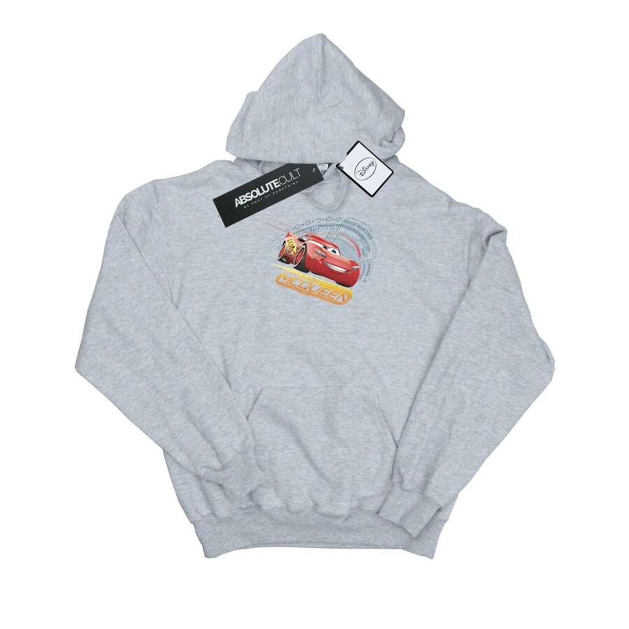 Disney Felpa con cappuccio per uomo di Cars, motivo , colore grigio sportivo - Grigio - Visualizzare 1
