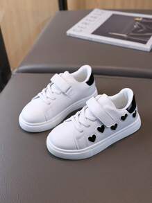 1 双男孩/女孩时尚滑板鞋，日常休闲运动鞋，新款 - 白色 - 查看 2