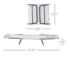 SlickBlue 71.75"- Comfortable Folding Lounge Chairs With Headrest And Recline Feature