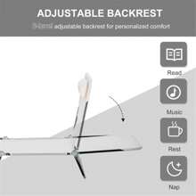 SlickBlue 71.75"- Comfortable Folding Lounge Chairs With Headrest And Recline Feature