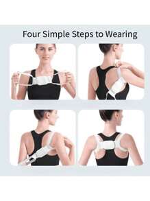 1 pieza, Corrector de postura ajustable unisex - Alivio de la joroba y soporte de espalda, Soporte de espalda de tela transpirable, Soporte de espalda para hombres (Se puede usar hasta 80-120 libras) Accesorios de gimnasio - Multicolor - Ver 6