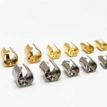 20 个/包 金色不锈钢绳端盖适合 1.5 毫米/2 毫米/2.5 毫米/3 毫米/4 毫米/5 毫米皮绳端盖扣端盖折叠扣项链连接器压接珠用于珠宝制作配件 - 不銹鋼夾扣 - 查看 4