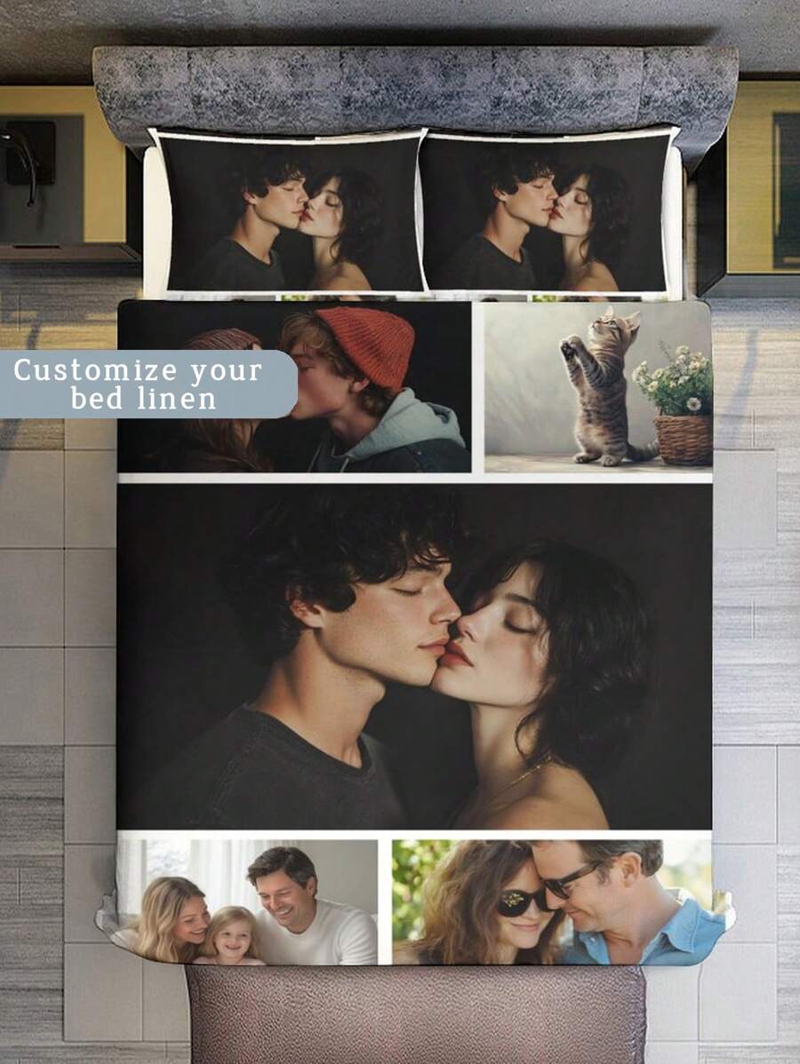 Personalisierte Foto/Design Bettbezug & Kissenbezüge | Benutzerdefinierter bedruckter Mikrofaser Bettwäsche-Set