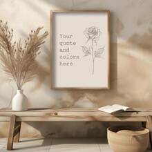 1pc,Custom Quote Printing,Personalized Printing,Custom Printed Wall Art,Typewriter Printing,Printed Wall Art,Custom Motivational Quote,Personalized Custom Poster,Minimalist Style,Custom Florals,Best Gift,Unframed Gifts Birthday Graduation
