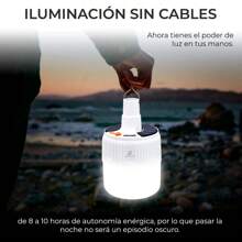Portable Emergency Lamp Rechargeable LED And USB Portable Hook, Camping Lights - White - View 6