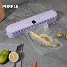 1 pieza Selladora al vacío recargable sin cable, para almacenamiento de alimentos secos/húmedos para extender la frescura, incluye 10 piezas de bolsas de sellado al vacío - Multicolor - Ver 15