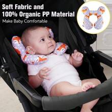 Baby Kinderwagen Nackenkissen U-förmiges Kissen Kindersitz weiches Schlafkissen Reise Kopf-Kinn-Stütze für Jungen und Mädchen Kleinkinder waschbar Plüsch Nackenstützkissen