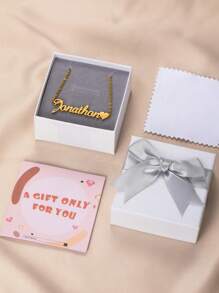 1 Paar personalisierte Namen & Herzförmige Edelstahl Ohrringe, romantische personalisierte Namen Creolen Ohrringe, Geschenke für Valentinstag, Mutter, Brautjungfern, Weihnachten, Abschluss, Jahrestag