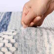 Dekorativer Innenbereich Teppich, neuer kurzflor Kunstpelz Alternative Material Teppich für Wohnzimmer, Sofa, Schlafzimmer, rutschfester Bettvorleger, Küche, Bürostuhlauflage, Eingangsmatte, Outdoor Picknickdecke, Baby Krabbelmatte, Campingmatte - Mehrfarbig (C) - Übersicht 9