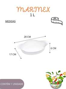Kit Marinex De Vidro Assadeira Oval 3 Peças Luxuosa E Moderna Mesa Posta Jantar Cozinha