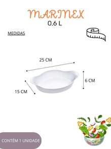 Kit Marinex De Vidro Assadeira Oval 3 Peças Luxuosa E Moderna Mesa Posta Jantar Cozinha