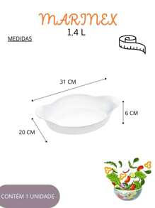 Kit Marinex De Vidro Assadeira Oval 3 Peças Luxuosa E Moderna Mesa Posta Jantar Cozinha