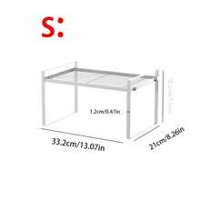 1pc Multi-Layer Kitchen Sink Storage Organizer Rack, Countertop Shelf Divider Cabinet Holder - White - View 14