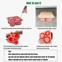 1Pc Silicone Ice Cube With 4 Compartments Mold,Ice Cube Tray, For 20oz 30oz 40oz Tumbler Reusable Silicone Ice Mold, For Ice Drink 4 Pcs Cylinder Ice Tray Cup Accessories, Easy To Release Ice Tray, For Freezing, Ice Tray For Freezing Cocktails, Whiskey, Drinks, Coffee, Summer Ice Bin & Tray, Kitchen Accessories