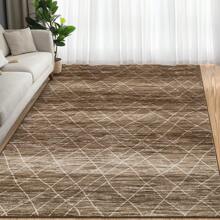 Modern Geometric Area Rug Machine Washable Area Rug Super Soft Rug Stain Resistant Non-Slip Foldable Rug For Living Room Bedroom Playroom Office