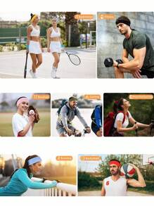 Random Color Headbands For Women Non Slip - Fashion Sports Hair Bands For Women's Hair, Yoga Headbands For Women, Workout Headbands For Women, Soft Cloth Stretchy Headband For Women For Workout Yoga Running Travel Multi Style Back To School - Multicolor - View 8