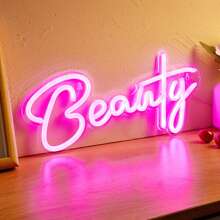 Chi-Buy 可爱 LED 霓虹灯字母灯牌“Oh Baby”、“Beauty”、“Bride To Be”，霓虹灯挂饰，家居装饰灯，USB 供电，适用于生日派对、新年、圣诞节、情人节装饰 - 彩色 - 查看 19