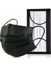 20 Peças Máscaras Faciais Descartáveis Não Tecidas Planas, Respiráveis e Confortáveis, Segurança com Alça para a Orelha, Adequadas para Viagens ao Ar Livre, Reuniões e Escritório