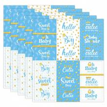 30pcs/5sheets Candy Packaging Paper For Baby Bath, Shower Mini Candy Cane, Chocolate Bar Label Stickers, Suitable For Boys Girls Kids, Decor For Baby Bath, Birthday Party (5sheets/30pcs)