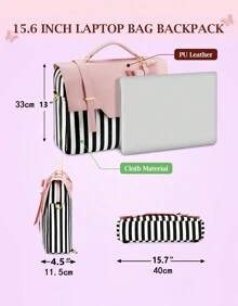 MATEIN Briefcase For Women, 15.6 Inch Convertible Laptop Briefcase Backpack With Bow, Cute Messenger Bag, Kawaii Bag, Computer Messenger Crossbody Laptop Tote Bag Carrying Case, Laptop Bag For Women Girlfriend Wife, Pink Laptop Bag, Small Messenger Bag For Women, Messenger Bag Cute,Suitable For College Work Travel, Pink