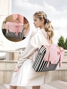 MATEIN Briefcase For Women, 15.6 Inch Convertible Laptop Briefcase Backpack With Bow, Cute Messenger Bag, Kawaii Bag, Computer Messenger Crossbody Laptop Tote Bag Carrying Case, Laptop Bag For Women Girlfriend Wife, Pink Laptop Bag, Small Messenger Bag For Women, Messenger Bag Cute,Suitable For College Work Travel, Pink
