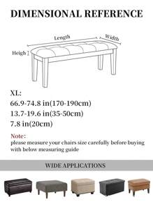 1 pièce Housse de banc avec motif de grains de maïs, housse élastique stretch à couverture complète de couleur unie simple pour la maison et l'hôtel, housse de coussin de siège