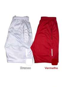 Kit 2 Dry Fit Bermuda Shorts Sports Training With Zipper Pocket! Resale - 灰色 - 查看 8