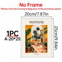 1 件亨利·马蒂斯印刷品 - 现代画廊展览艺术、美学马蒂斯帆布海报、极简主义花卉墙面艺术、色彩缤纷的经典艺术家居装饰、房间海报、房间装饰美学、乡村风格墙面装饰、浴室厨房客厅卧室办公室装饰 - 彩色 - 查看 13