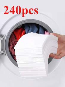 240pcs Color Catcher Laundry Sheets - Dye Trapping & Anti-Transfer Wash Paper, Uncharged For Mixed Washes