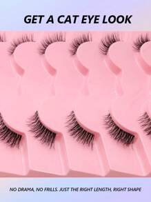 Rikuaild 7 paar halve wimpers zachte natuurlijke kattenoog wimpers wimperhoek wimpers manga natuurlijke look onzichtbare band wimpers donzige wimpers