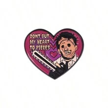 1pc English European And American Film And Television Peripheral Horror Style Love Brooch Metal Badge Pin For Clothes Bag Charm School