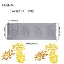 5Pcs/Set Silicone Leaf Shape Fondant Molds Chocolate Mould For Cake Pastry Decor Baking Gumpaste Moulds Decoration Sugar Lace Veil Mat - Grey - View 12
