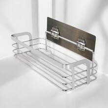 MEJORADA UPGRADED TS-4301 Multipurpose Storage Shelf Stainless Steel/304, Quick Installation With Self-Adhesive Hook Without Drilling For Bathroom And Kitchen, 285x115x65mm - 銀色 - 查看 1