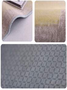 1pc Brown Framed Black Line Floral Print Kitchen Mat, Non-Slip, Suitable For Room Decor, Living Room, Bathroom, Bedroom Carpet, Doormat, Area Rug And Outdoor Rug, Made Of Polyester Fiber, Easy To Clean And Machine Washable, Suitable For All Seasons And Holidays - 摩卡棕 - 查看 8