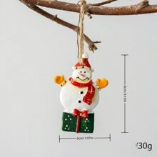 1 件圣诞装饰品复古圣诞老人雪人吊坠圣诞树脂吊坠圣诞树装饰老人雪人吊坠，圣诞节 - 彩色 - 查看 7