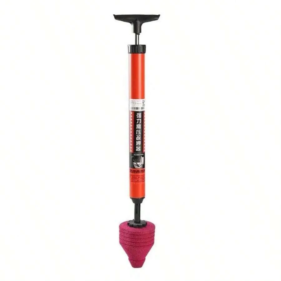 Destaponador de inodoro de alta presión para destapar de un solo uso. Destaponador de silicona para desatascar rápidamente cañerías de inodoro y alcantarillado doméstico - Rojo - Ver 1