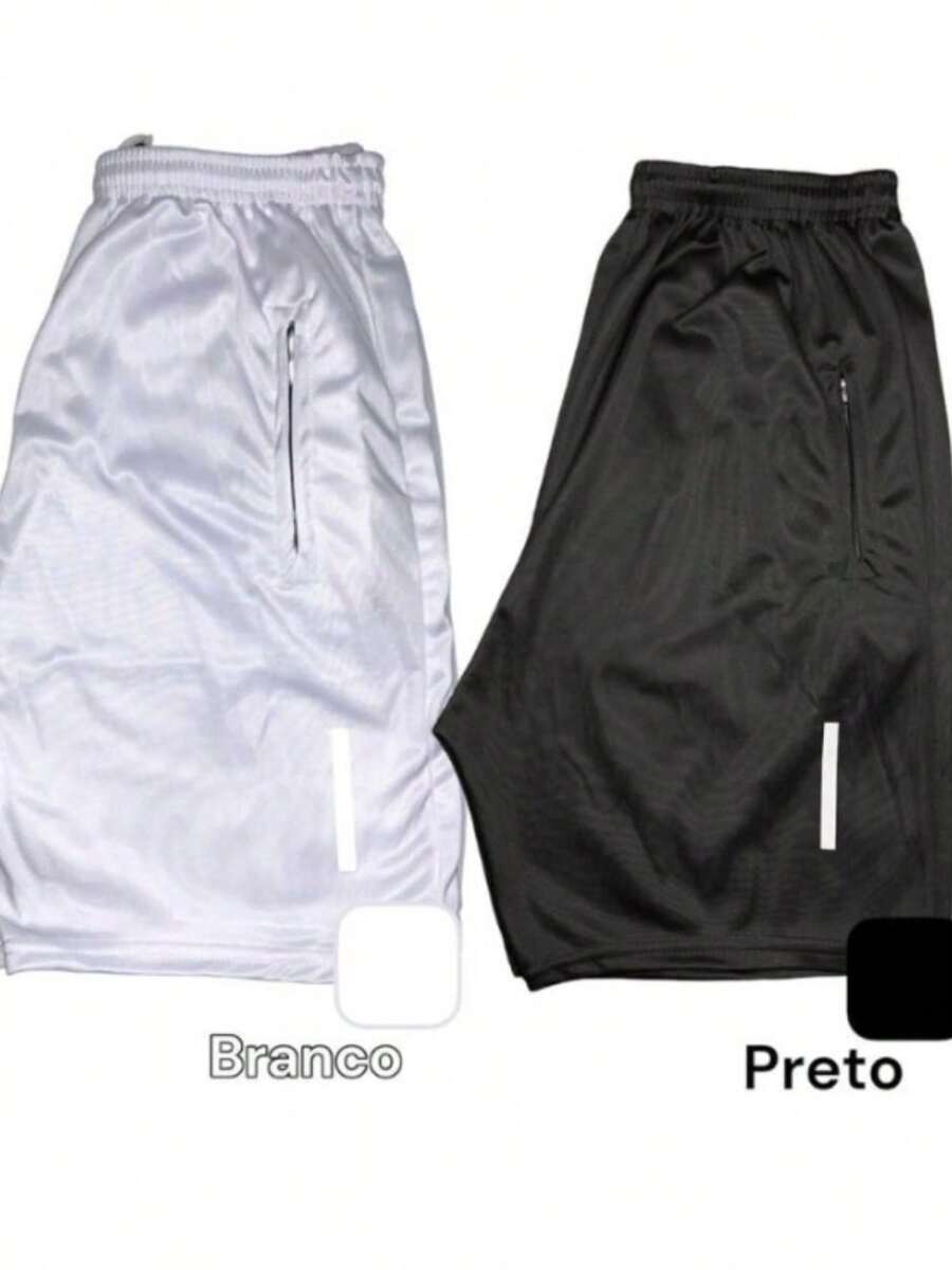 Kit 2 Dry Fit Bermuda Shorts Sports Training With Zipper Pocket! Resale - 橘色 - 查看 1