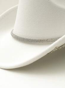 1pc Unisex Solid Color Unique Star Decor Cowboy/Cowgirl Hat, Classy Aesthetic, Suitable For Western Themed Events, Parties, Engagements, Cosplay, Graduation, Masquerade, Festivals, Weddings, Birthday Celebrations, Music Festivals