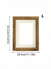 1 pieza Marco de lienzo ornamentado de estilo antiguo y dorado, marco decorativo elegante para el hogar y la sala de estar, adecuado para lienzos, impresiones de arte de pintura al óleo, diseño clásico, regalo ideal para ella - Multicolor - Ver 13