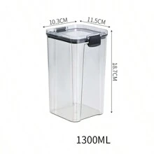 Pote de Armazenamento Vedado de Cozinha, Caixa de Armazenamento de Plástico Doméstico para Alimentos Secos, Pote de Armazenamento de Grãos de Alimentos, Utensílios de Armazenamento de Cozinha, Caixa de Armazenamento, Organizador, Decoração de Ambiente, Adequado para Cozinha, Restaurante, Festa, Acampamento, Reunião, Presente para Amigos, Presente de Família - Multicolorido - Visão 11