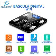 Bascula Digital Inteligente Con App Control Peso y Carga USB Báscula de peso inteligente multifuncional - Negro - Ver 5