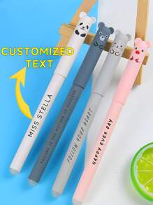 Personalizowany zestaw neutralnych długopisów z cienkimi końcówkami, zmazywalny wzór, urocze kształty kotów i psów, idealny do szkół, biur, prezentów dla zakochanych, przyjaciół, artykułów szkolnych, prezentów na dzień nauczyciela, korporacyjnych, detalicznych, promocji biurowych, nagród