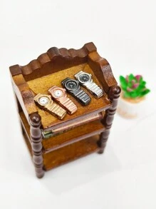 1 件金属合金微型闹钟和手表配件适用于 1:6 和 1:12 娃娃屋梳妆台装饰、游戏场景模型部件、减压玩具、派对礼物（贴纸随机） - 彩色 - 查看 4