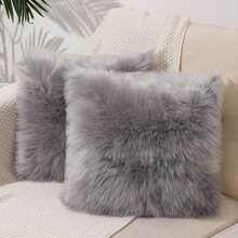 1 pieza Funda de almohada de lana sintética (Inserto de almohada no incluido)