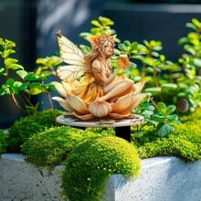 1 st. 10 cm/3,94 inch Boheemse stijl 2D bloementuindecoratie grondpaal, oranje tuingazonpaal, decoratie voor tuin, tuin, boerderij, buiten, housewarmingcadeau, woondecoratie, bonsaidecoratie