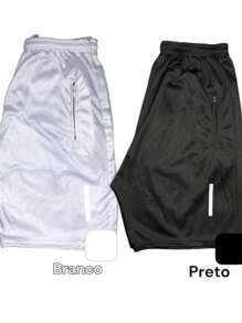 Kit 2 Dry Fit Bermuda Shorts Sports Training With Zipper Pocket! Resale - 紅色 - 查看 2