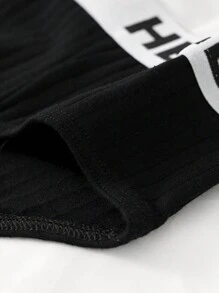 6pcs Men's Graphic Letter Print Breathable Briefs