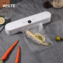 1 pieza Selladora al vacío recargable sin cable, para almacenamiento de alimentos secos/húmedos para extender la frescura, incluye 10 piezas de bolsas de sellado al vacío - Multicolor - Ver 14