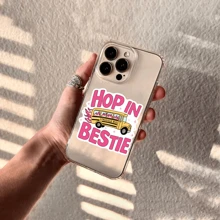 Hop In Bestie, Funny Sticker, Sarcastic Die Cut Vinyl Sticker, Humorous Waterproof And Weatherproof Sticker For Water Bottles, Laptops, Tumbler, Cars, Journals, And Outdoor Use, , Removable, Reusable And High Quality,School Supplies,Back To School